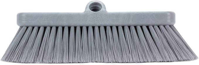 SPARTA 41278EC23 Flo-Thru Plastic Wall Scrub Brush, Equipment Brush With Soft Nylex Bristles For Industrial Kitchens, Hospitals, Commercial Cleaning, 4 Inches, Gray, (Pack of 12)