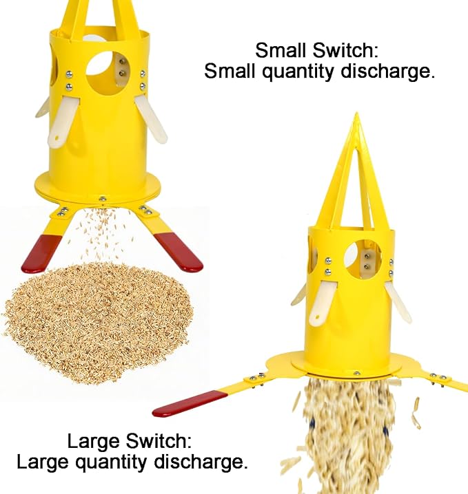 Big Bag Dispenser Bulk Bag Unloader Big Bag Animal Feed Unloader for Warehouse Farm Home Use (Yellow + Red)