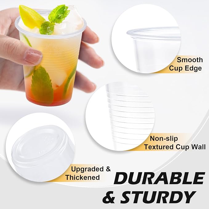 BYSNOW 1500 Pack 5 oz Clear Plastic Cups, Small Bathroom Cups, Disposable Mouthwash Cups, Cold Plastic Drinking Cups for Party, Picnic, Travel, Soda, Juice