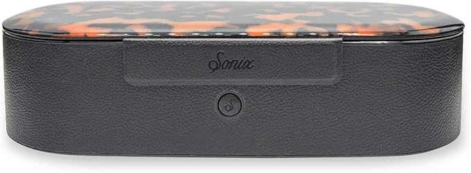 Sonix Beyond UV+O3 Sanitizer Box and Universal Charger UV and Ozone Disinfector for Phone, Mask, Makeup Brush, Nail Tool (Brown Tort)