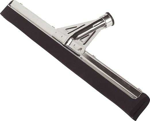 SPARTA Flo-Pac Floor Rubber Squeegee Window Squeegee with Reinforced Metal Frame for Floor, Bathroom, Kitchen, Concrete, Tile, Garage, Commercial Use, 22 Inches, Black, (Pack of 10)