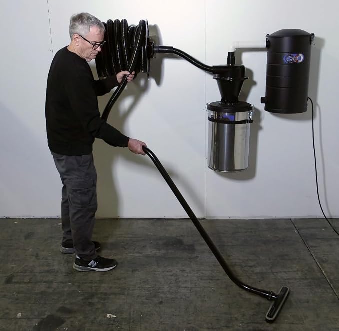 Cen-Tec Systems Commercial Vacuum Attachment Kit with Telescopic S-Wand and 14" Natural Fill Floor Brush