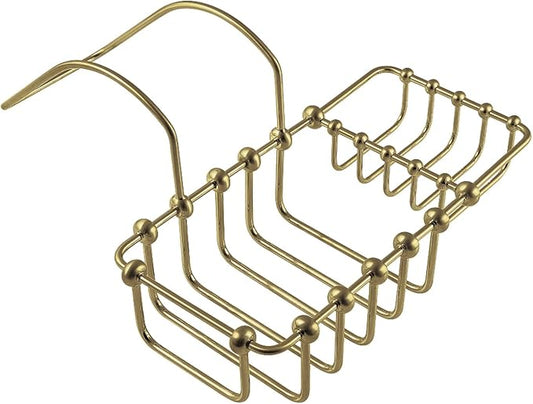 Kingston Brass CC2167 Clawfoot Tub Rim Soap and Sponge Holder, Brushed Brass