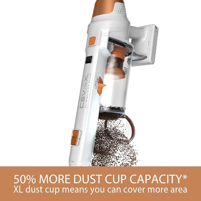 Kenmore DS4030.01 CSV Upgrade Cordless Stick Vacuum, Orange | Lightweight, EasyReach Wand, HEPA Filter, LED Headlight, Converts to Handheld, For Hardwood