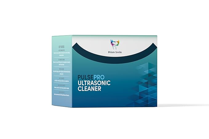PulsePro Ultrasonic Cleaner with UV Sanitizer, 42 kHz Professional Dental Device Cleaner, 200ml Tank for Aligners, Retainers, Night Guards, One-Touch Operation