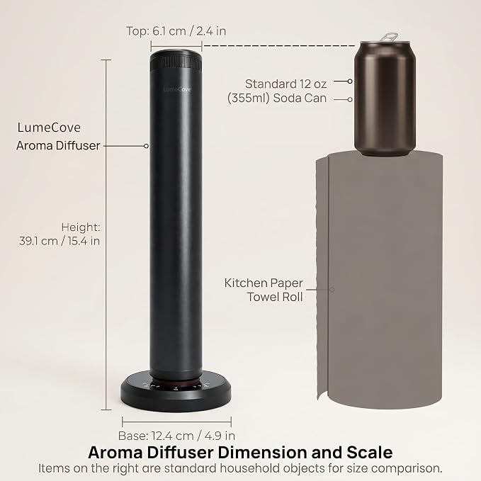 Waterless Essential Oil Diffuser Cold Air Nebulizing Desk Scent Diffuser | Smart essential oil diffuser large room. A sleek office diffuser and bluetooth diffuser for pure fragrance