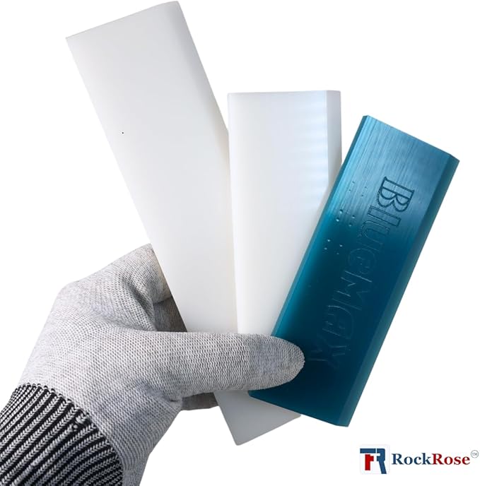 RockRose Squeegee Replacement Blade - Professional Window Tinting Tool High Pressure Vinyl Wrap Applicator for Multi Handles Auto Detailing & Water Removal Blade Pack 2 Units