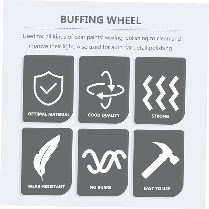 SOLUSTRE 16pcs Auto Buffing Pad Set Sponge Polishing Wheel Kit for Car Detailing Lightweight Durable Easy to Clean Reusable for Scratch Removal and Surface Finishing