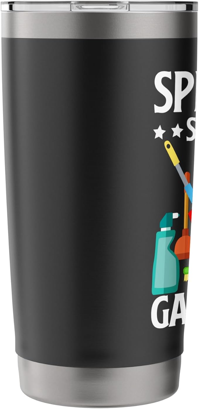 Spick and Span is my Game Plan Cleaning Stainless Steel Insulated Tumbler