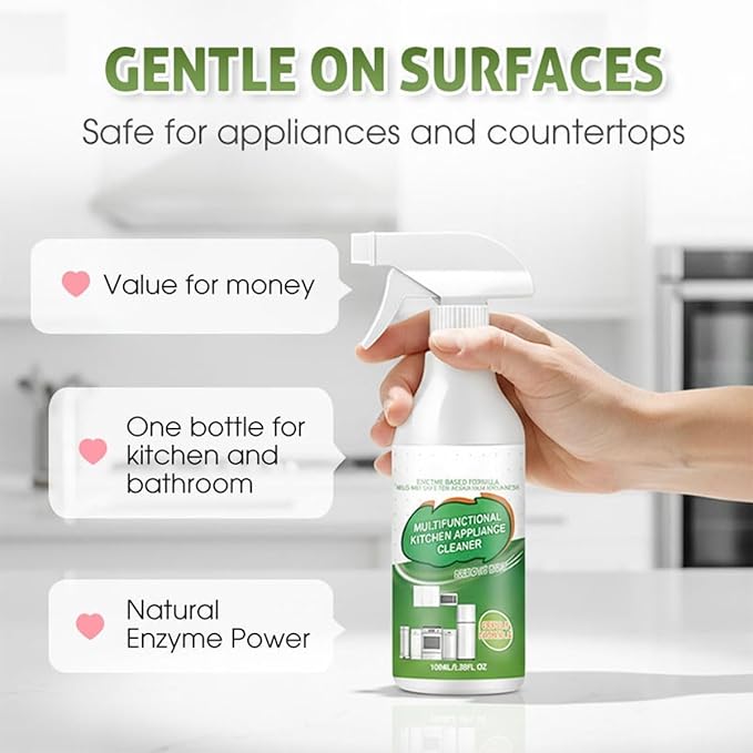 2026 New Upgrade Kitchen Cleaner Spray, Clean Up Kitchen Oil Stains, Heavy Oil Cleaner Stain, All in One Cabinet Cleaners and Polishers, for Cabinet, Oven, Stove, Range Hood