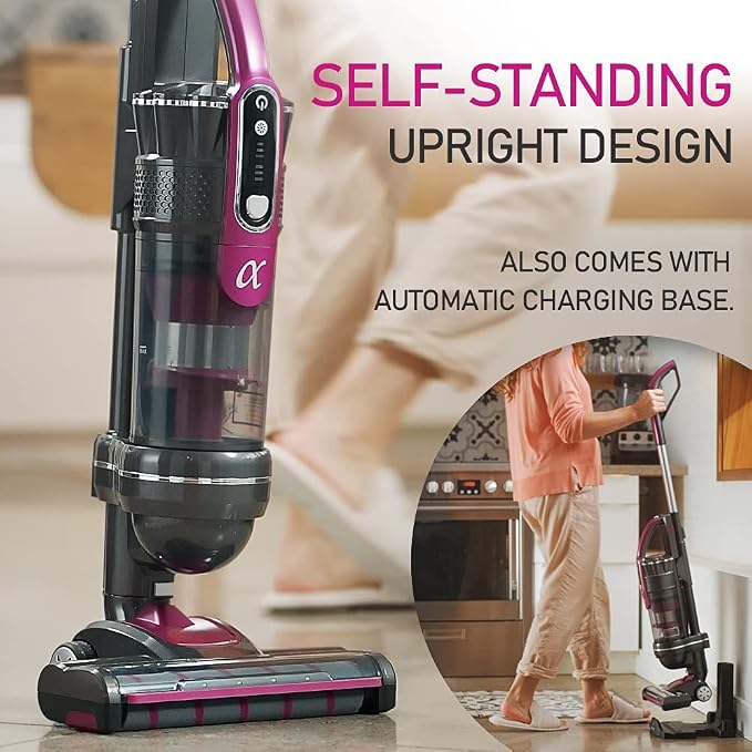 Roomie Tec SlimVac Upright Cordless Vacuum Cleaner, Dual Motor Powerful Suction, Up to 40 min Runtime, Lightweight, Includes Pet Brush for Hair, HEPA Filter, Ideal for Home Cleaning, Carpets, and Cars