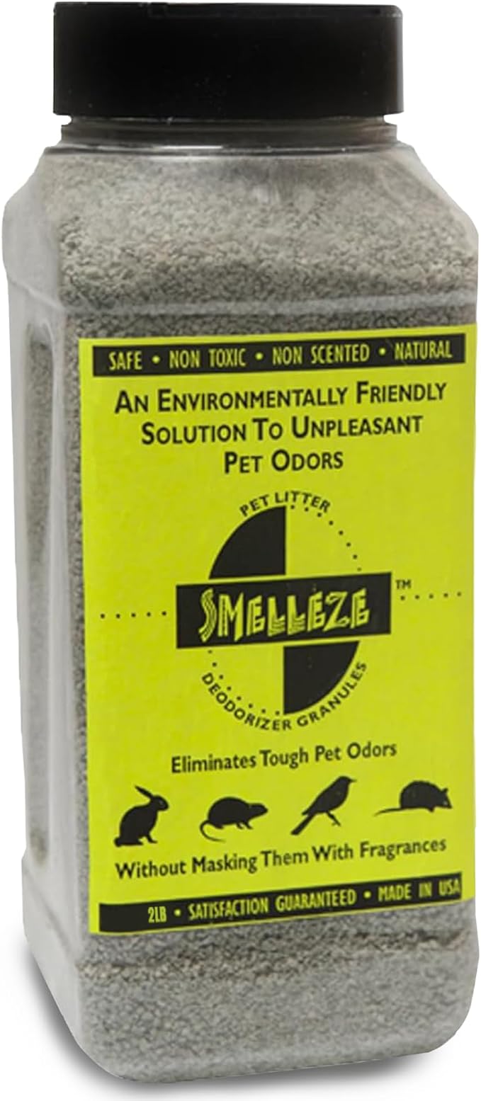 SMELLEZE Natural Rabbit Odor Eliminator Deodorizer: 2 lb. Granules Removes Urine & Poop Stench