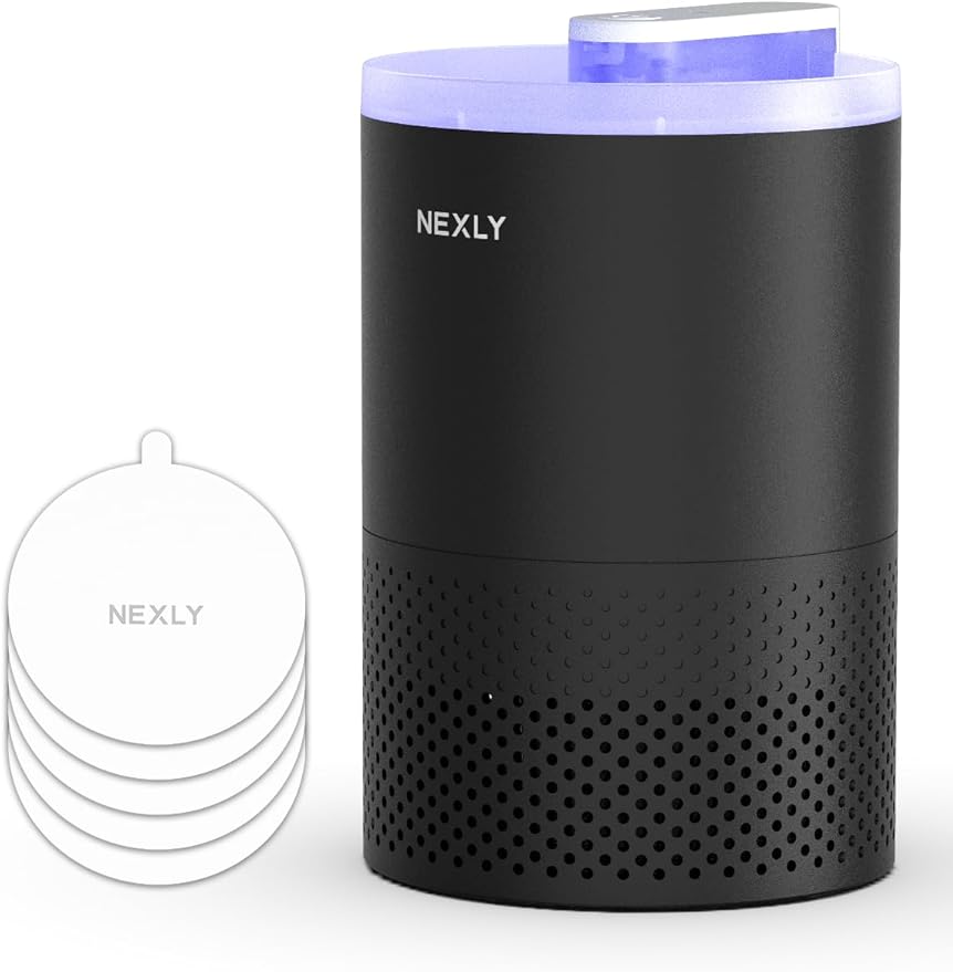 NEXLY MK029 Bug Zapper Trap Indoor in Home Mosquito Zapper Mosquito Killer Fruit Fly Traps Flying Insects Zappers Gnats House Energy Conservation UVA Zapper for Bedroom Livingroom Kitchen Basement