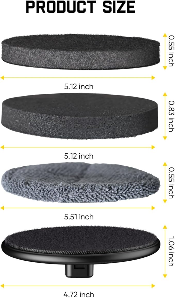 Fanttik Flip G9 Pro Electric Scrubber & 4 Pcs Replacement Pads for Fanttik Flip G9 Pro Electric Spin Scrubber