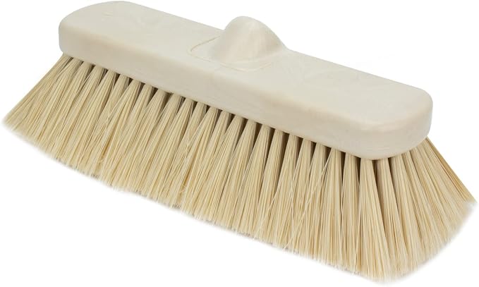 SPARTA 41278EC25 Flo-Thru Plastic Wall Scrub Brush, Equipment Brush With Soft Nylex Bristles For Industrial Kitchens, Hospitals, Commercial Cleaning, 4 Inches, Tan