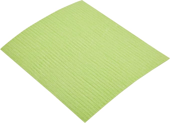 Restaurantware Swedish Dishcloths Pack of 200 Cellulose Reusable Absorbent Green Kitchen Towels, Washable Quick-Dry Dish Towels, Sustainable Cleaning Cloths Super-Absorbent Biodegradable Odorless