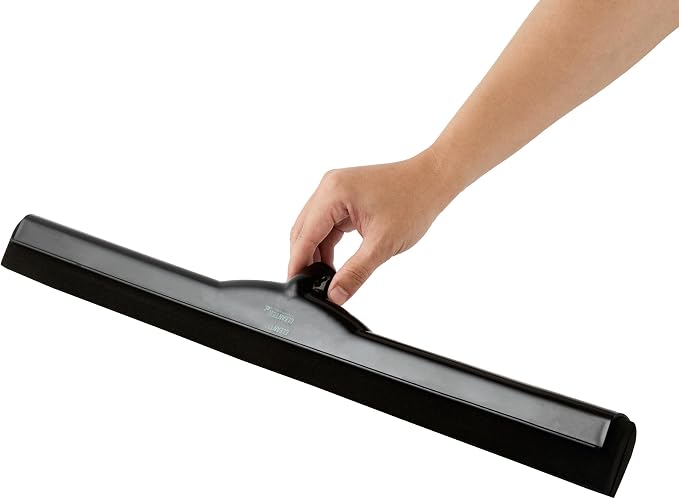 Restaurantware-SQUEEGEE ONLY: Clean Tek Professional 24 Inch Floor Squeegee, 1 Broom With Foam Blade - Handle Sold Separately, Heavy-Duty, Black Plastic Wiper For Bathroom Floor