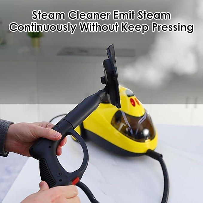 1500W Steam Cleaner 36-Piece All-in-One Attachments Kit, 99% Sanitization, 22ft Reach, 360° Rotating Brush for Home/Car/Tile/Grout/Wallpaper Removal, Chemical-Free Cleaning (31 in 1)