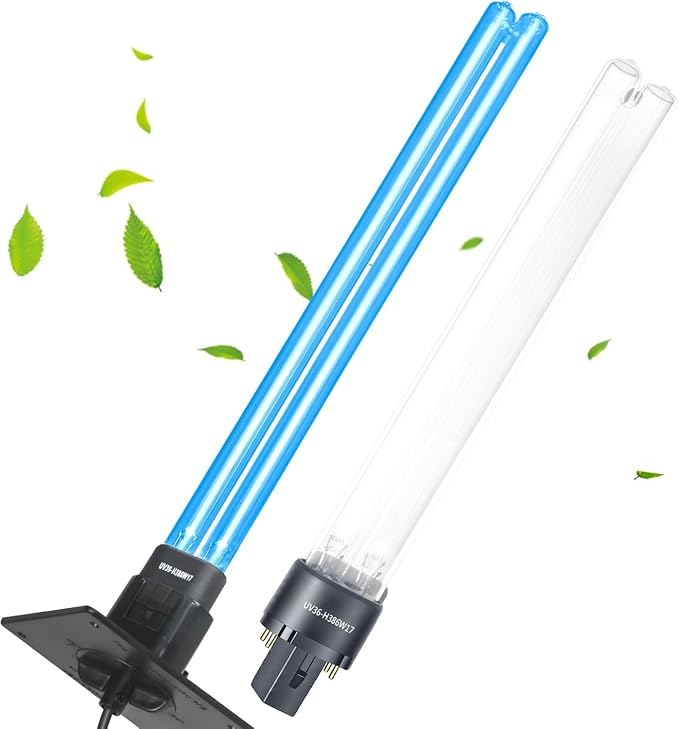 COOSPIDER 36W HVAC UV Light Sanitizer, Air Purifier for Whole House, UVC Light in Duct for AC Duct, Germicidal Lamp with 1 Spare Bulb, 253.7nm Wavelength Ozone Free 110V (CTUV-D36)