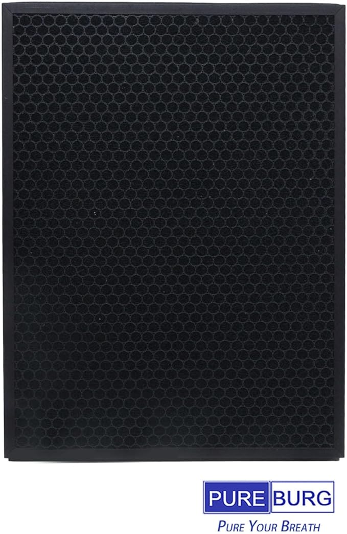 PUREBURG RF09550 Replacement Filter Compatible with AprilAire Clean 9550 Air Purifier,1-Pack H13 HEPA Activated Carbon 3-Stage Filtration Air Clean Dust VOCs Odor