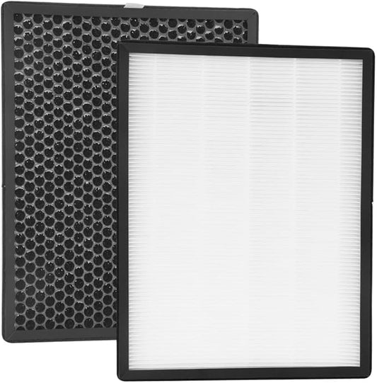 1 Set H13 True HEPA Replacement Filter Compatbile with Alexapure Breeze AP-B102 and 3049 Air Purifi-er with Activated Carbon Filter