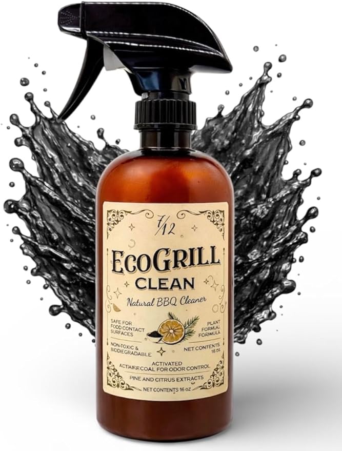 All-Natural BBQ Grill Cleaner & Degreaser | Spray, Wait & Wipe - Plant-Based Heavy Duty Griddle Cleaner, Fresh Citrus Scent, Non-Toxic Fume-Free Formula | Safe for Grill Grates, Smokers and Flat Tops