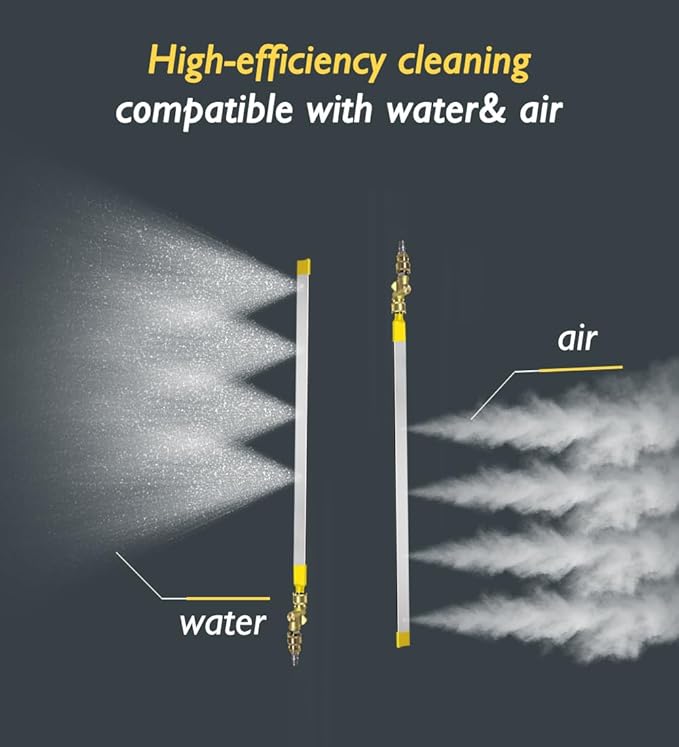 60cm/24in Radiator Cleaning Wand - Over 4500PSI Portable Pressure Washer Tool for Car Radiator Flush Kit with Adapter, Deep Clean Accessories (60cm/24in Cleaning Wand with Adapter)