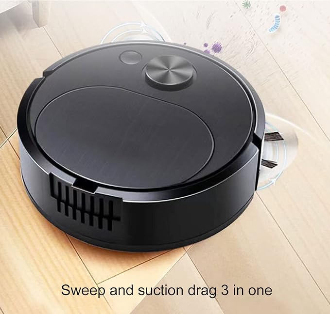 Zerodis Robot Vacuum Cleaner,Rechargeable Sweeping Vacuuming Mopping 3 in 1 Intelligent Sweeping Robot for Hard Floor Flat Ground Marble Tile Wooden Floor