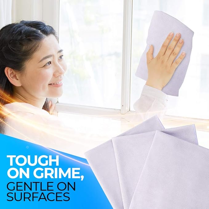 Fuller Brush Shine Bright Microfiber Cloths – 3-Pack, 16" x 16" Streak-Free Cleaning for Glass, Mirrors & Appliances – Lint-Free, Super Absorbent, Reusable