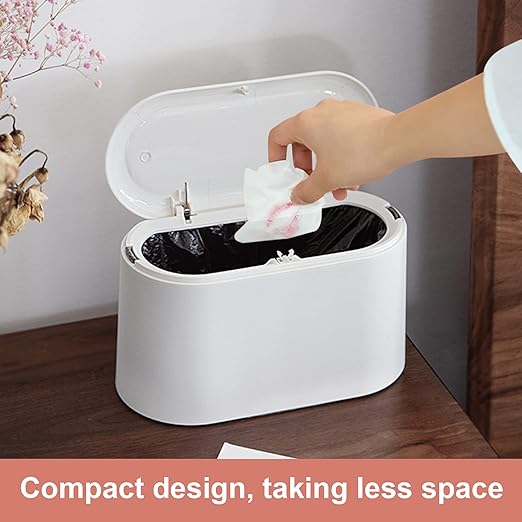 Tiny Garbage can with lid 2 pcs & Trash Bags 270 pcs
