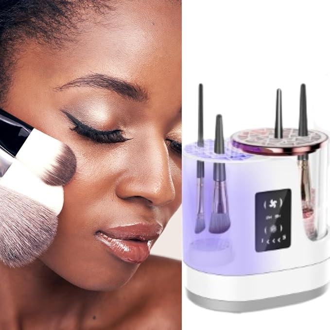 Makeup Brush Cleaner 3-in-1 Electric Makeup Brush Cleaner and Dryer Washing and Quick Drying, Fits All Sizes of Makeup Brushes and Sponges, Portable Beauty Care Tool Gift makeup tool