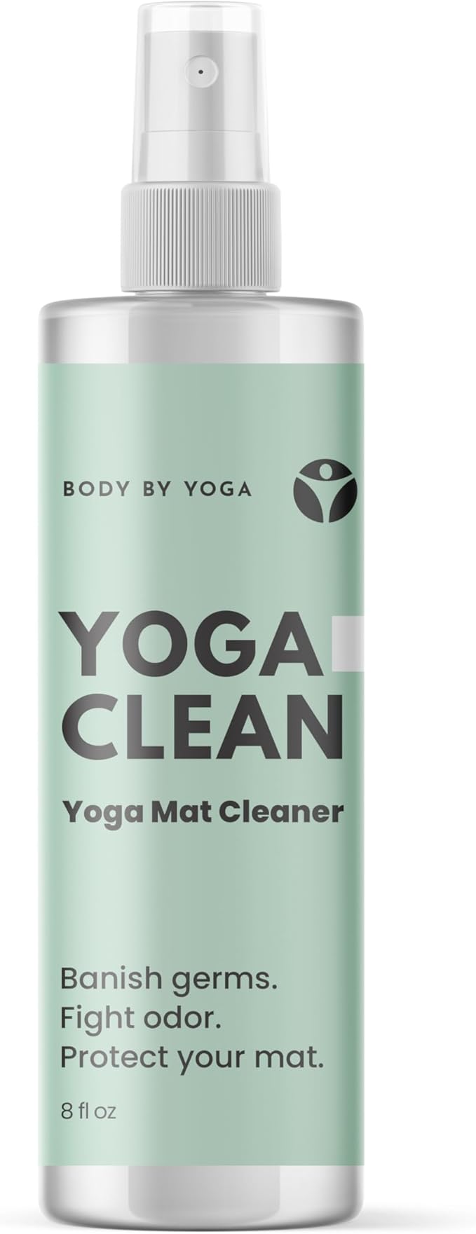 Yoga Clean - Natural Yoga Mat Cleaning Spray and Deodorizer To Fight Odor and Protect Your Mat | Made In The USA | 8 oz Safe For Cork, Rubber, And All Fabric