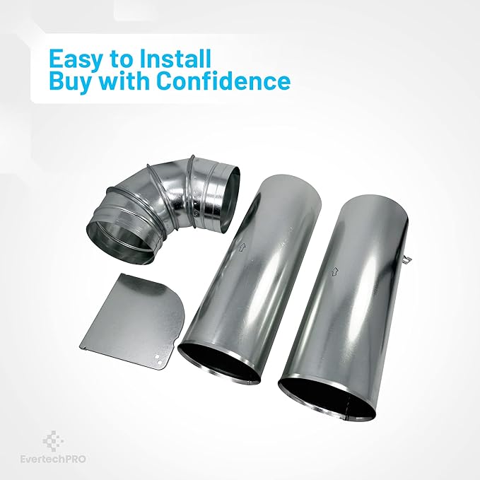 EvertechPRO Replacement for GE WE25X10015 1032658 Dryer Side Vent Kit Fits LG Side Vent Kit for Dryer Fits LG Dryer Vent Replacement Fits LG Dryer Side Vent Kit and Fits LG 3911EZ9131X 383EEL9001B