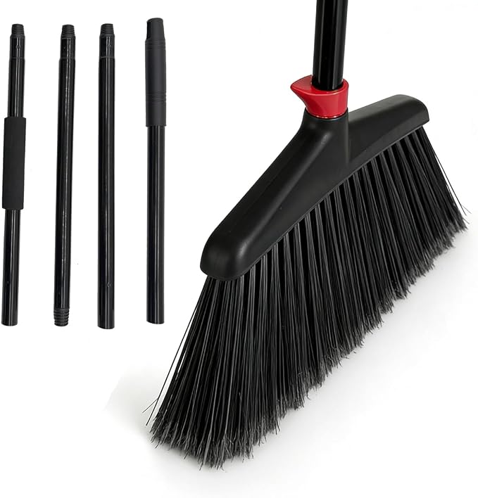 Heavy-Duty Broom- Commercial Broom for Indoor or Outdoor Cleaning