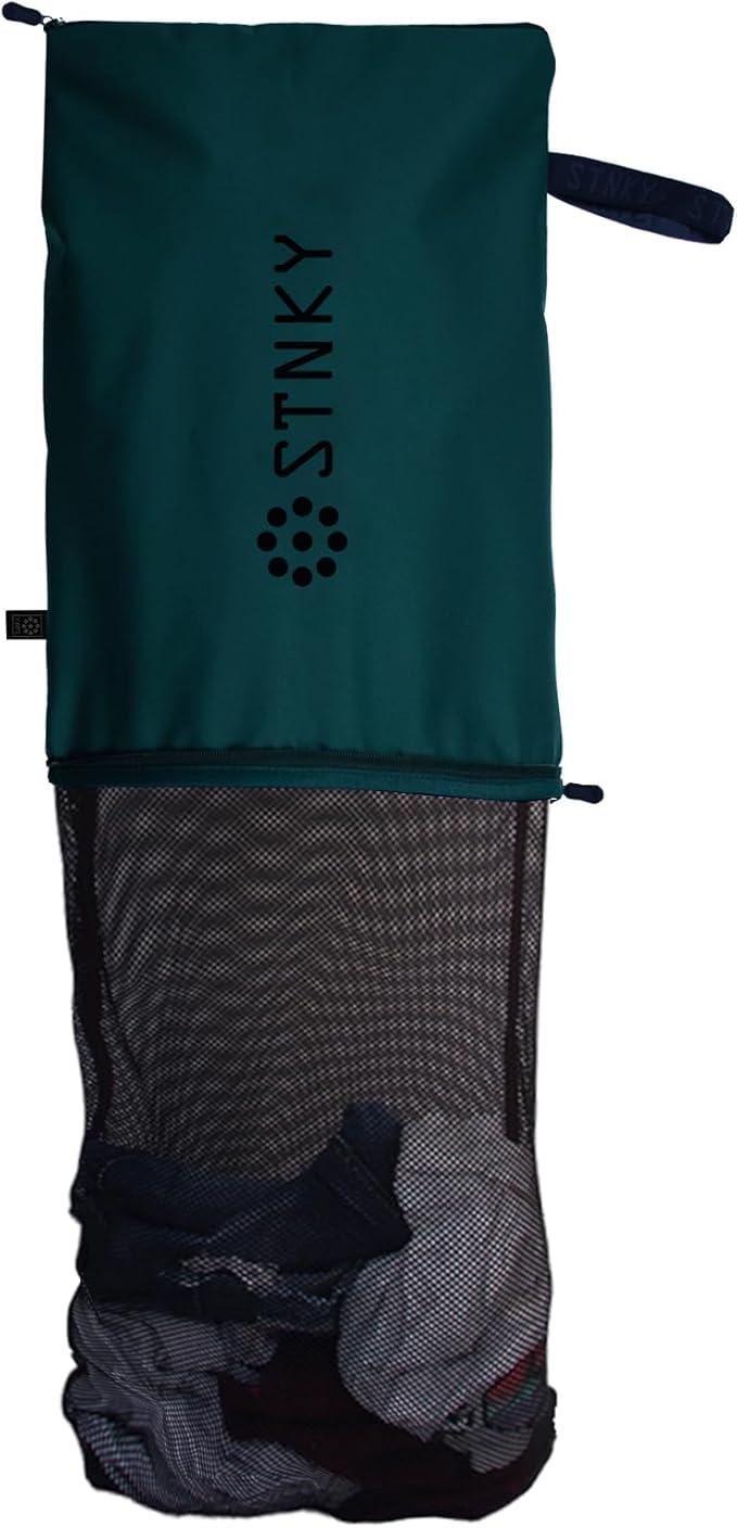 STNKY Bag Pro - Laundry Bags with Zips, Handles and Internal Mesh Bag for Travel, Yoga, Healthcare, Gym Kit, Laundry (Standard, Forest Green)