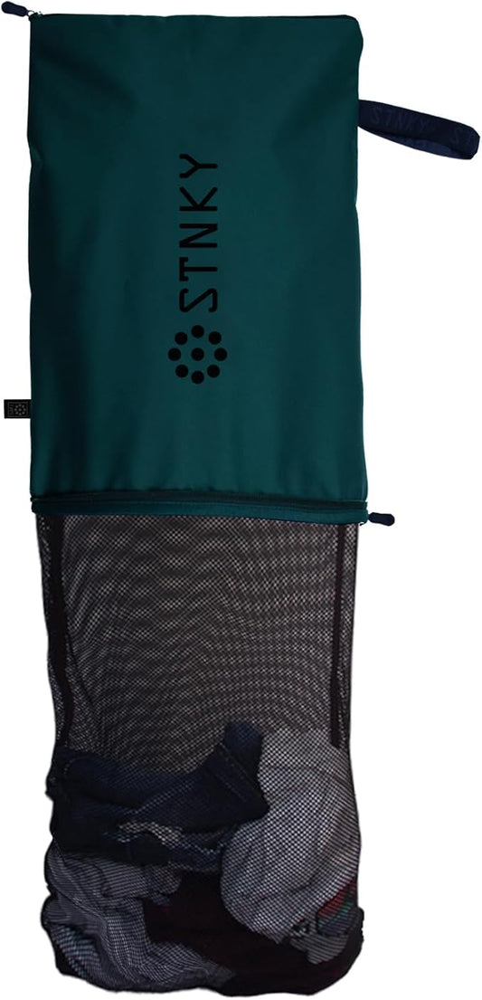 STNKY Bag Pro - Laundry Bags with Zips, Handles and Internal Mesh Bag for Travel, Yoga, Healthcare, Gym Kit, Laundry (Standard, Forest Green)