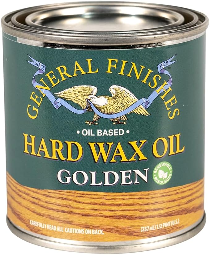 General Finishes Hard Wax Oil, 1/2 Pint, Golden