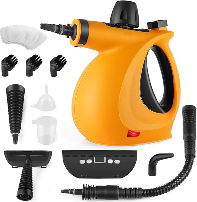 Handheld Steam Cleaner, Pressurized Multi-Surface Steam Cleaner with 11pcs Accessories, Chemical Free Multi-Purpose Steam Cleaners for Home Use, Steamer for Cleaning Floor, Tile, Windows, Couch, Grout