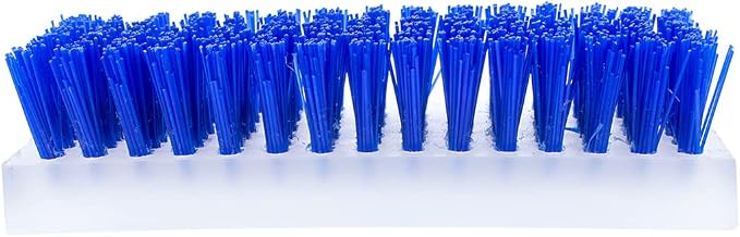 United Pacific 90054 Stainless Shoe/Boot Scraper w/Nylon Brush, 430 Stainless Steel Housing – Blue Brush – ONE Unit