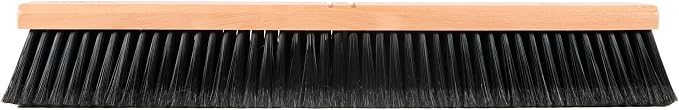 Restaurantware-BROOM HEAD ONLY: Clean Tek Professional 24-Inch Broom Head, 1 Heavy-Duty Push Cleaning Tool - Handle And Brace Sold Separately, Fine Plastic Bristles, Wooden, Commercial Use