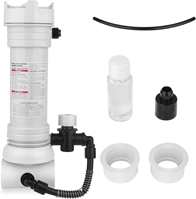 Upgraded 320 Pool Chlorinator Automatic Chlorine/Bromine Inline Feeder Compatible with pentair Rainbow 320 Chlorinator, R171096 Feeder for Various Online and Offline Pools and spa Centers