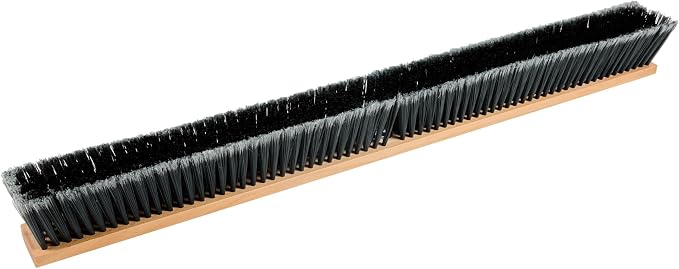 Restaurantware-BROOM HEAD ONLY: Clean Tek Professional 36-Inch Broom Head, 1 Heavy-Duty Push Cleaning Tool - Handle And Brace Sold Separately, Medium Plastic Bristles, Wooden, Commercial Use
