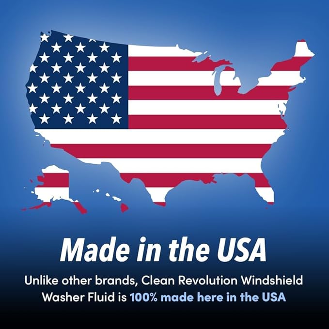 Clean Revolution Advanced All Season Windshield Washer Fluid | Ultra Low VOC Formula | Extreme -27°F Winter Protection |128 Fl. Oz | 2 Pack
