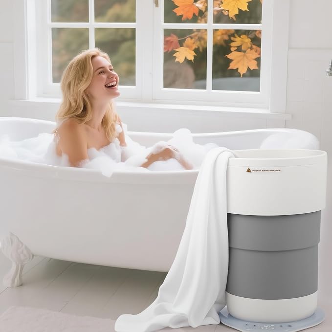 Towel Warmer for Bathroom, 21L Towels Warmer Bucket with Timer, Towel Heater,Auto Shut Off,White Elephant Gifts Fits Up to Oversized Towels, Bathrobes, Blankets, PJ's and More