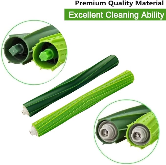 3 Set s9 Rubber Brushes Replacement Parts Compatible with iRobot Roomba s9 (9150) s9+ s9 Plus (9550) s Series Vacuum Cleaner