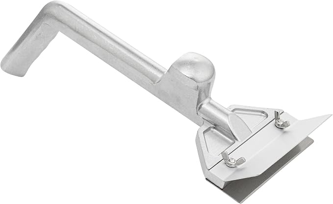 Restaurantware Met Lux 16 x 6 x 4 Inch Griddle Scraper 1 Commercial Flat Top Griddle Scraper - With Splash Gaurd Knob Aluminum Heavy-Duty Griddle Scrapper For Restaurant Or Home Use