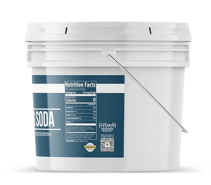Earthborn Elements Baking Soda, Corn Starch, and Powdered Sugar Bundle, 1 Gallon Each, Bulk Sizes, Cleaning & Cooking