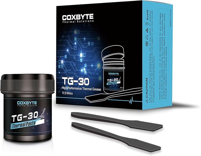 TG-30 Thermal Paste, 17.5W/m-K High Thermal Conductivity, Non-Conductive Thermal Grease for CPU/GPU/Laptop/Server, 5+ Year Longevity，Big Size，20g