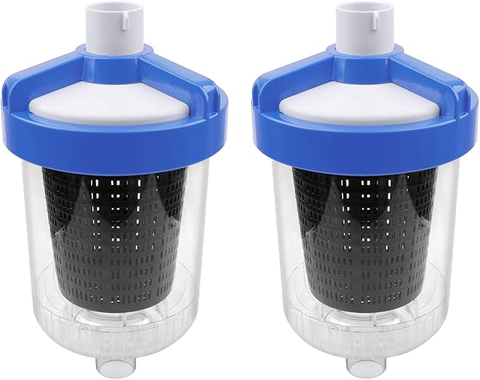 ATRACYPART Inline Pool Leaf Canister Compatible with Hayward W560 PoolVac Navigator Standard, Leaf Catcher Filter with Strainer Basket and Skimmer Socks （2 Pack）
