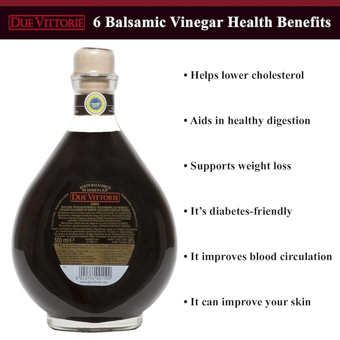 Due Vittorie Oro Gold Balsamic Vinegar of Modena. Highest Score from the Consortium of Modena - 16.9 Fl Oz